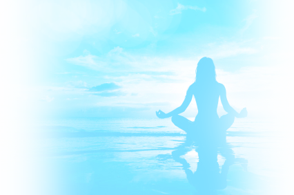 woman meditating in peace